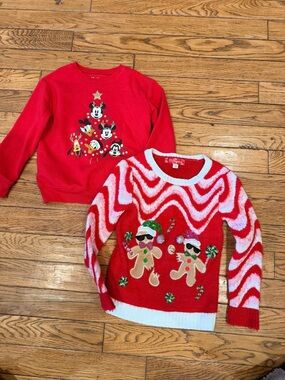 2 for 15!! Red Kids' Holiday Sweatshirt Duo with Festive Characters